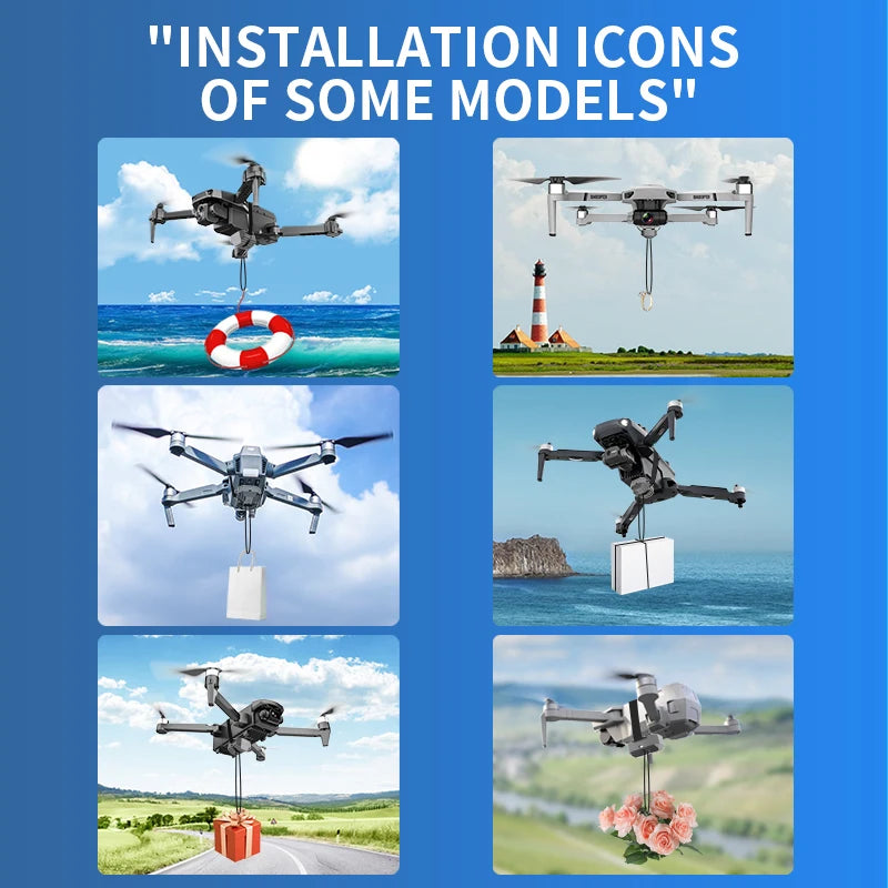 DUTRIEUX Universal Drone Airdrop System — 2.4GHz Remote Release, 750 g Load Capacity