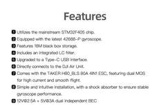GEPRC TAKER F405 BLS 80A V2 STACK BLS 80A 4IN1 ESC 16MB Black Box Data Analyze Record Flight Data Plug and Play Racing FPV Drone - Thedroneflight