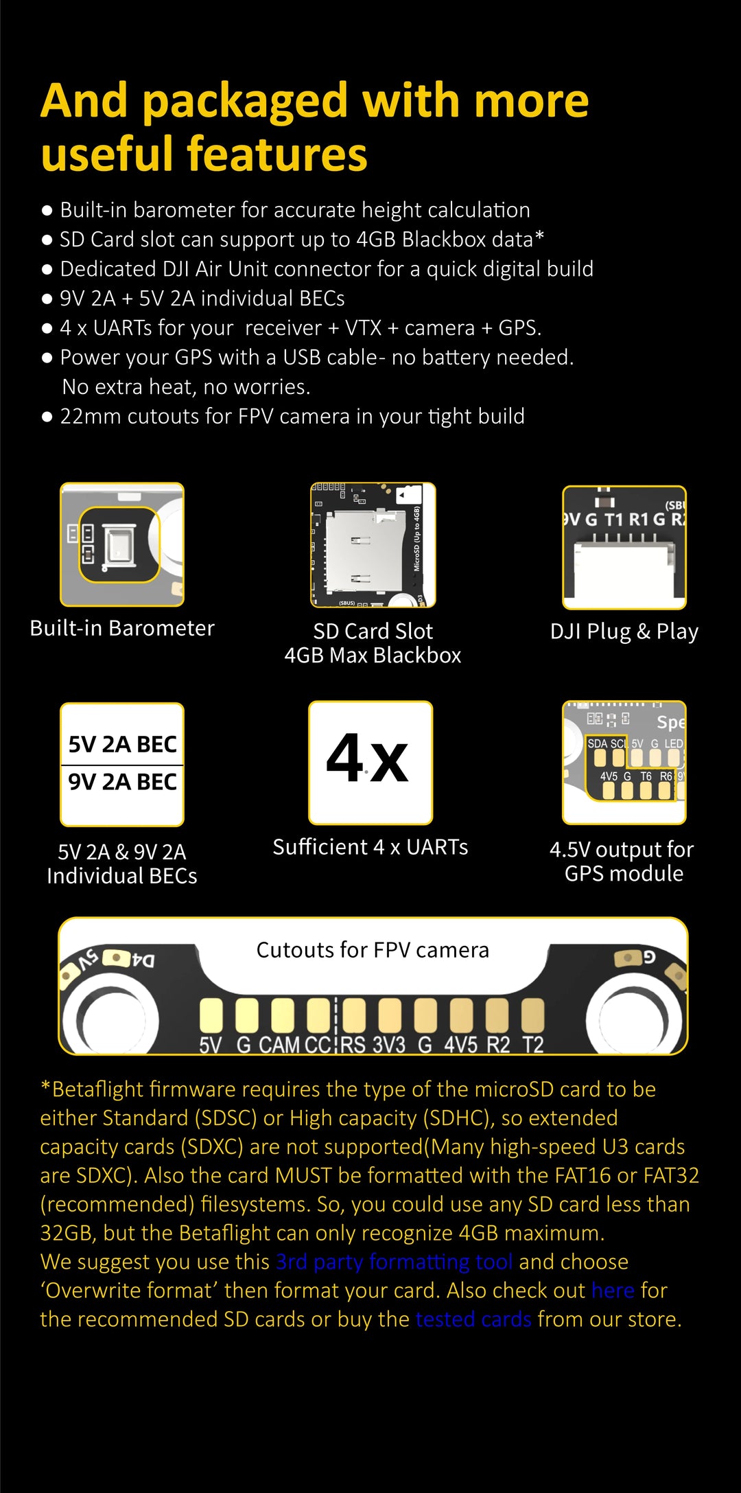 Speedybee F405 V3 50A Stack Fc Ecs Bmi270 30X30 Flight Controller Bls 4-In-1 Esc 3-6S Lipo For Rc Fpv Drone Runcam - Thedroneflight