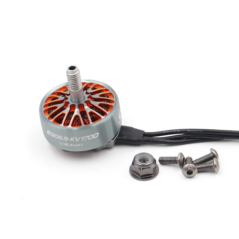 SPARKHOBBY XSPEED 2306.5 Pro 1700KV 2450KV Brushless Motor 3~6S Lipo 5mm Shaft Suitable for 5~6inch Propeller Racing Drones DIY - Thedroneflight