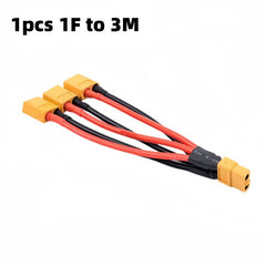 XT60 Battery Connector Y Splitter - 14AWG Parallel Cable 60A