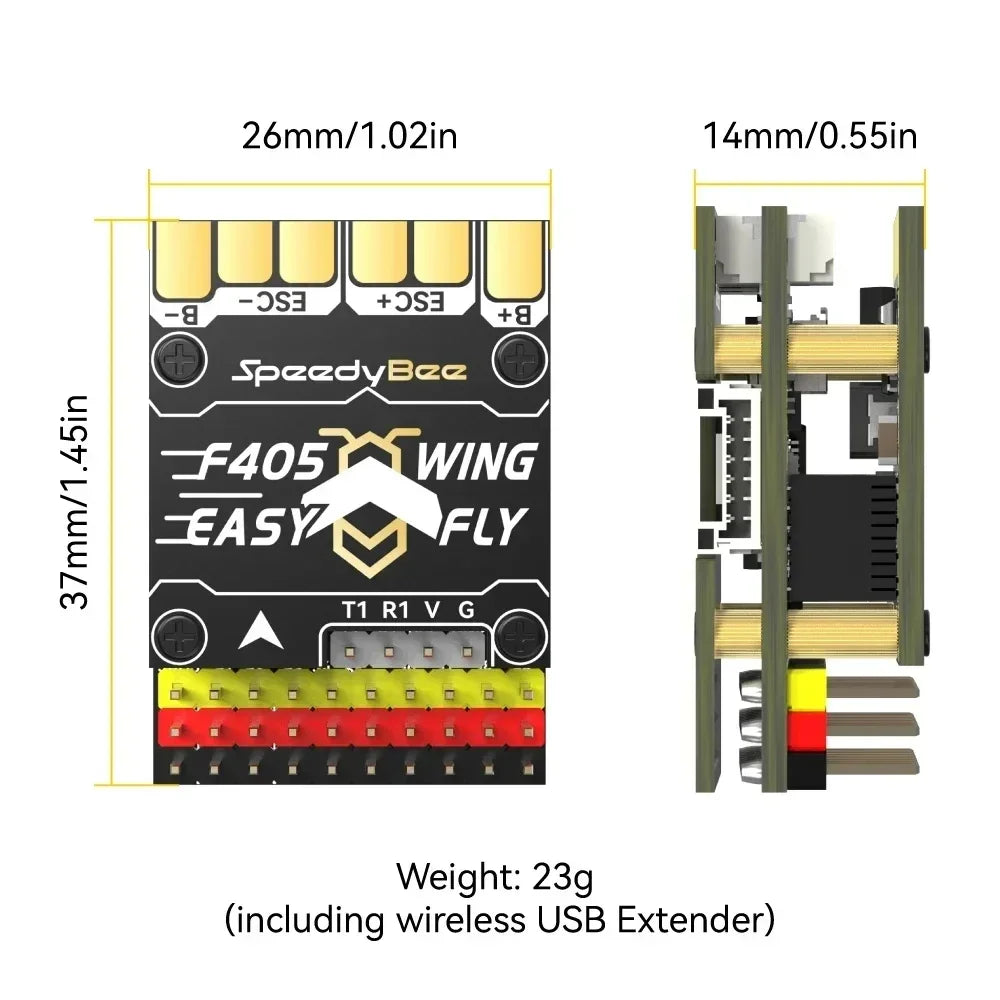 SpeedyBee F405 WING Mini Flying Control FPV Flight Model Small Size Fixed Wing