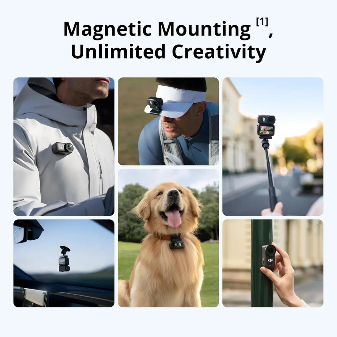 DJI Osmo Nano Digital Action Camera Standard Combo w/ 128GB 4K HDR Stabilized Video 10m Waterproof Dual Touch Screen Camera for Vlogging & Sports Camera