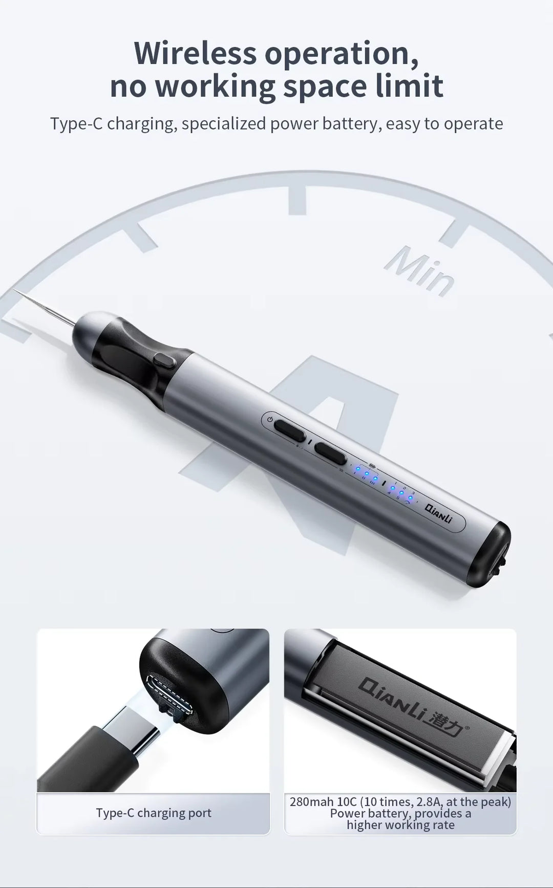 Maant D1 Qianli Cordless Electric Grinder - Versatile Carving, Engraving, Cutting, and Polishing Tool - Thedroneflight