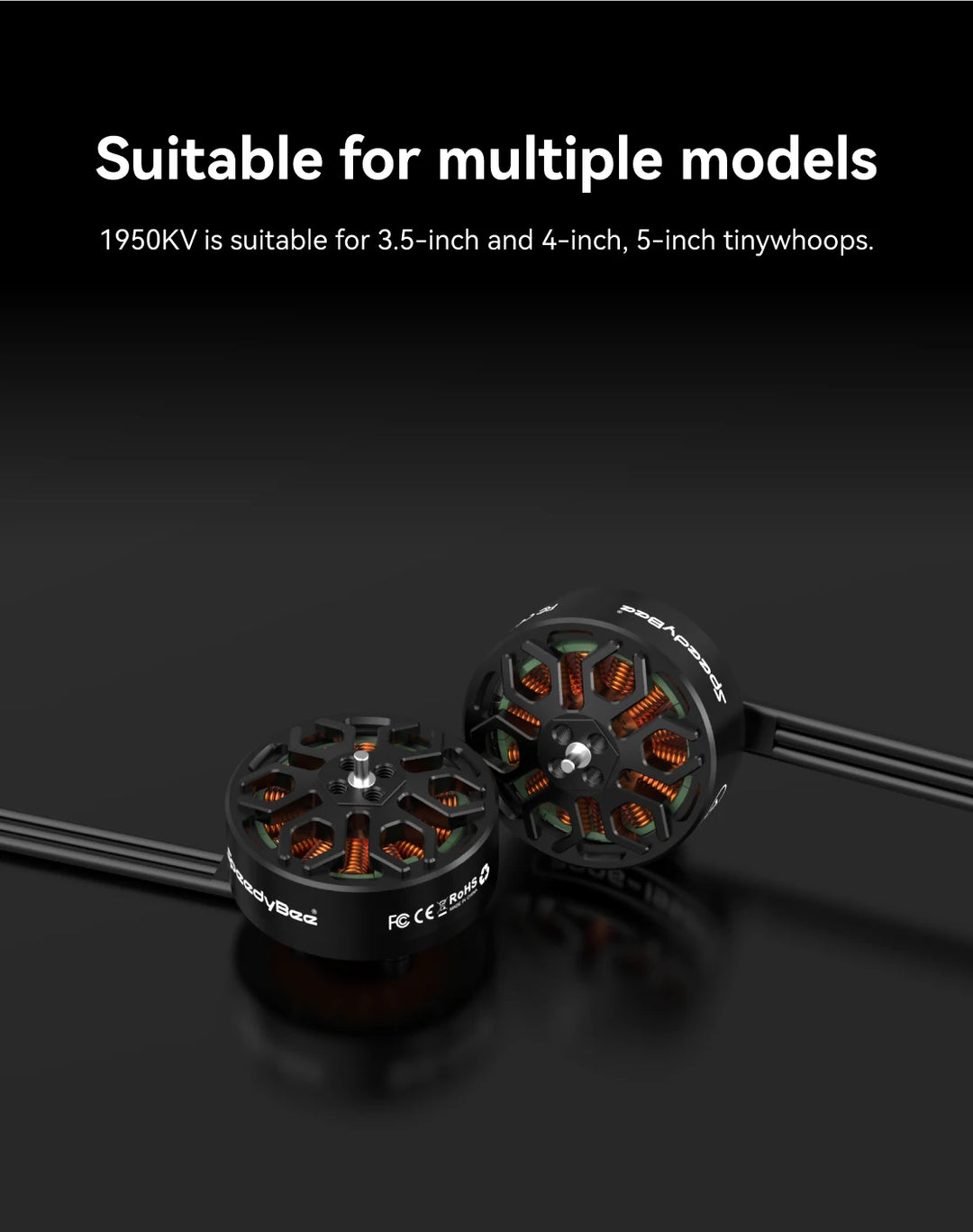 SpeedyBee 2306.5/2006 Motor 1800/1950KV 6S Bee35 3.5 inch/Master 5 V2 FPV Racing Long Range Freestyle Drone Quadcopter