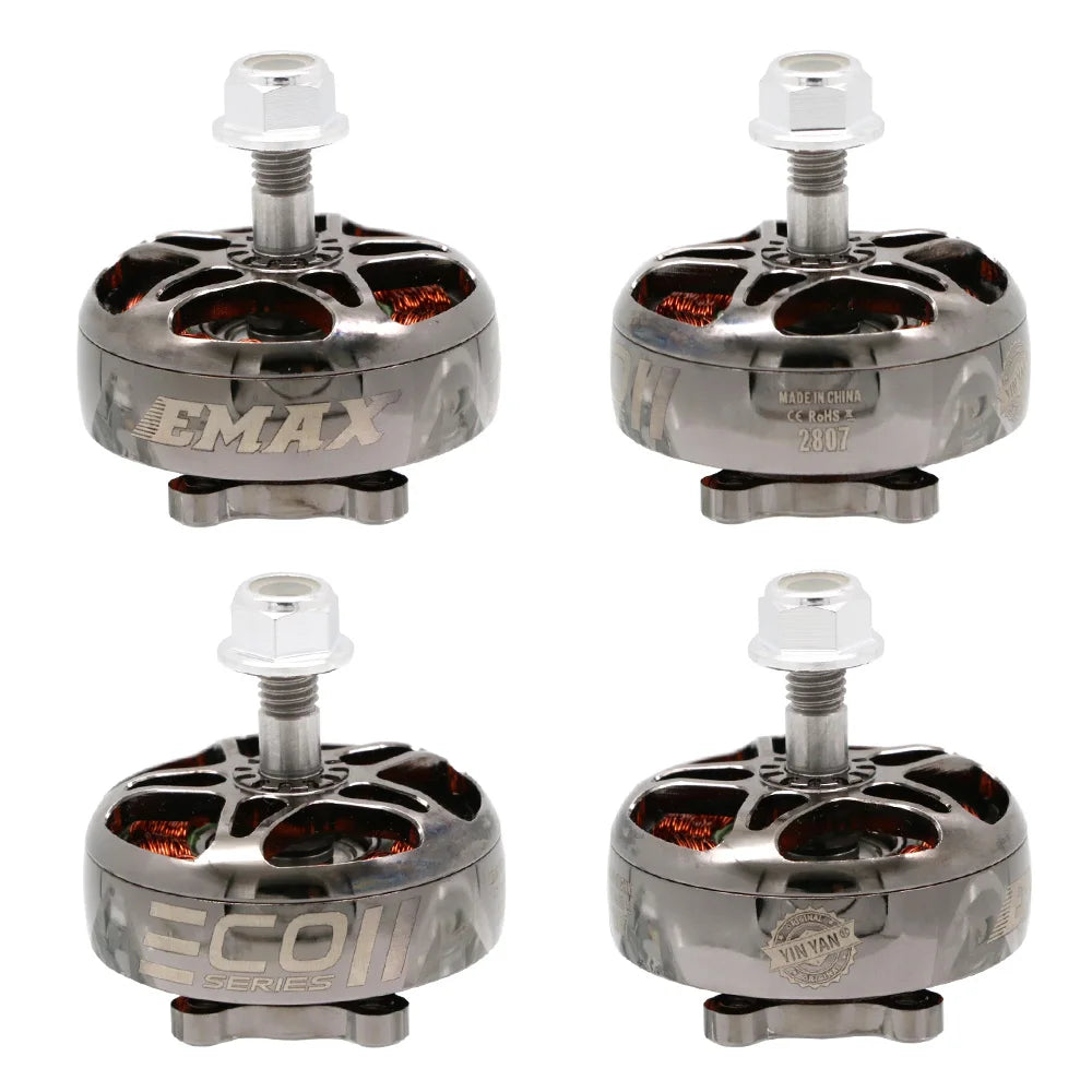 4pcs/lot EMAX ECOII Series eco ii 2807 6S 1300KV Brushless Motor For 7'' FPV Racing RC Drone Diy parts - Thedroneflight