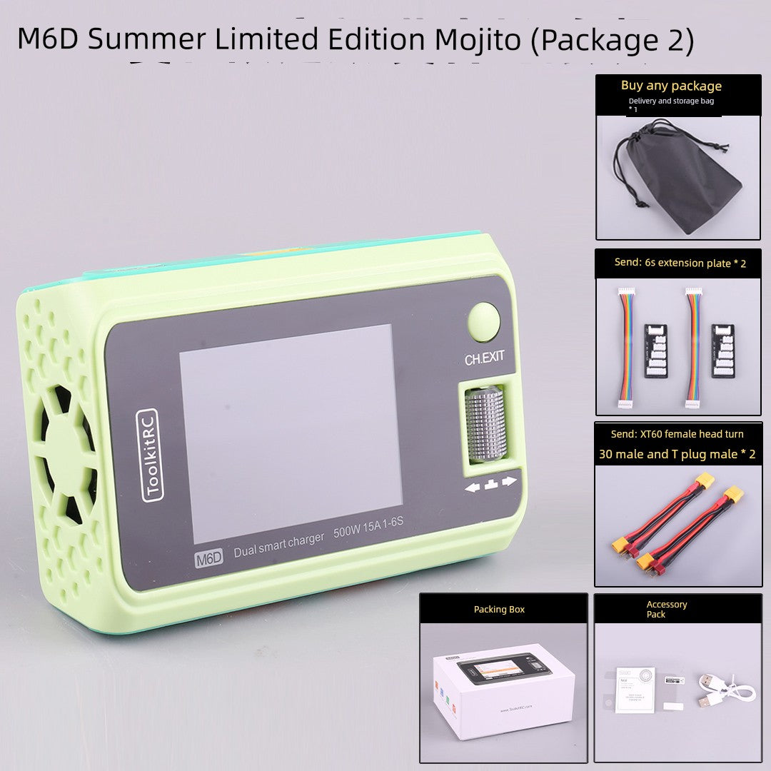 Toolkitrc Hawaii M6d Mojito Version Balance Charger 6S Lithium Battery Dual-Channel 500W Model Aircraft UAV