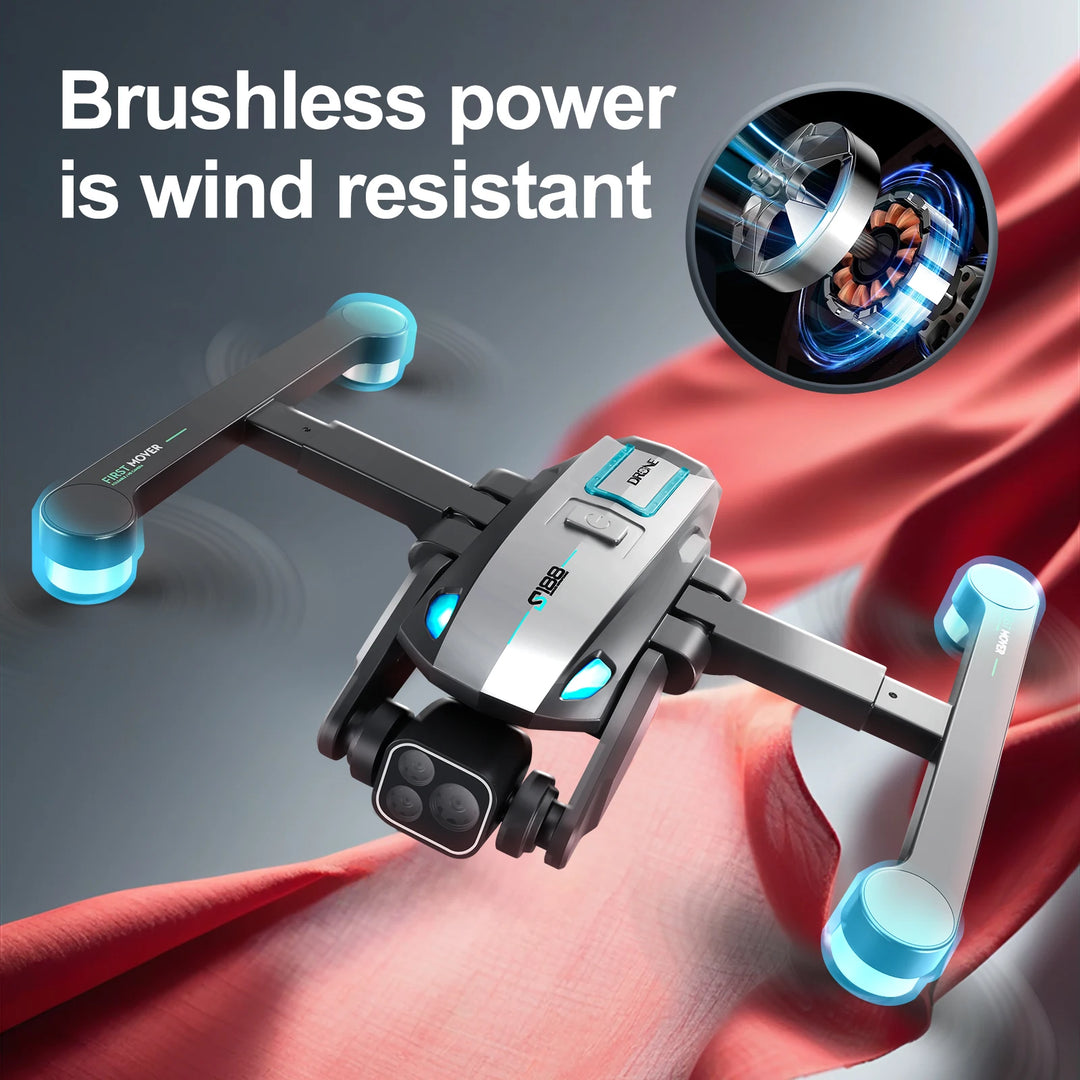 S188 GPS Rc Drone 4K HD Dual Camera Electric Control 180° Professional 5G Aerial Photography Obstacle Avoidance Brushless - Thedroneflight