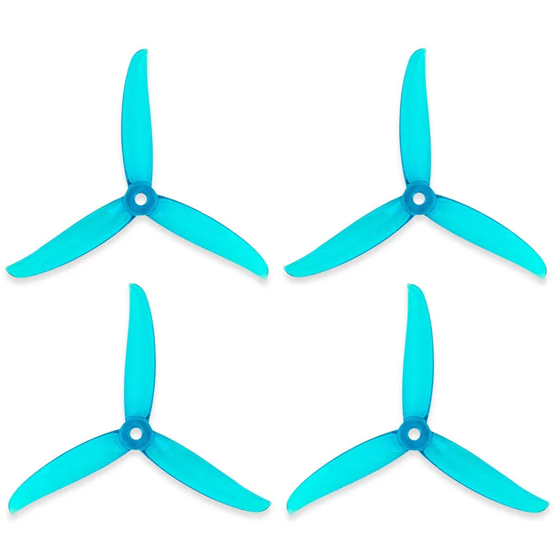 Gemfan Vanover 5136-3 5" 3-Blade PC FPV Propellers — 12 Pairs CW+CCW, M5, 4.3g, Racing & Freestyle, 6 Colors