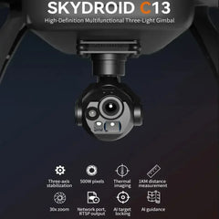 Skydroid C13 3-Light Gimbal — 30X Zoom, 640px Thermal, 2K EO, 1km Laser Rangefinder, AI Lock - TheDroneFlight