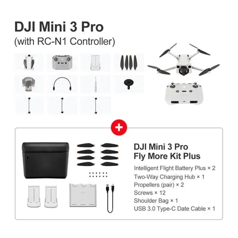 DJI Mini 3 Pro Drone - 4K Video, True Vertical Shooting, GPS Under 249g