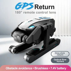 S188 GPS Rc Drone 4K HD Dual Camera Electric Control 180° Professional 5G Aerial Photography Obstacle Avoidance Brushless - Thedroneflight