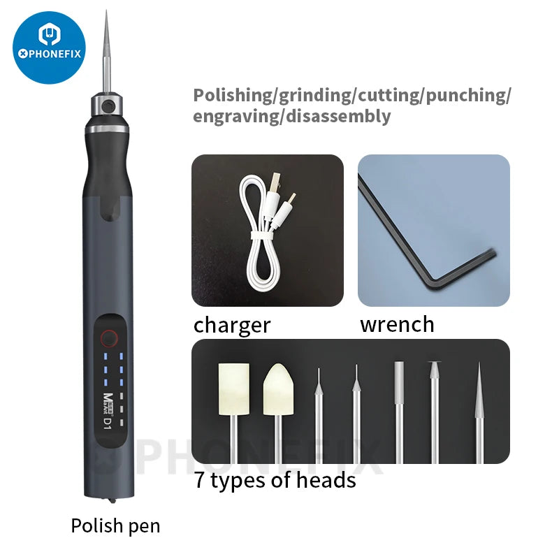 Maant D1 Qianli Cordless Electric Grinder - Versatile Carving, Engraving, Cutting, and Polishing Tool - Thedroneflight