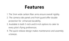 GEPRC Vapor X5/X6 FPV Freestyle Frame - 5mm Carbon