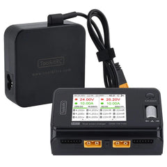 ToolkitRC M6D 500W Dual Channel Smart Charger - 1-6S LiPo Battery Charger with Power Supply