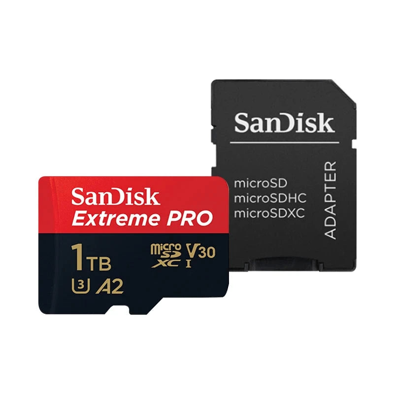 SanDisk Extreme Pro microSD Card | U3, V30, A2, 4K | 128GB–1TB