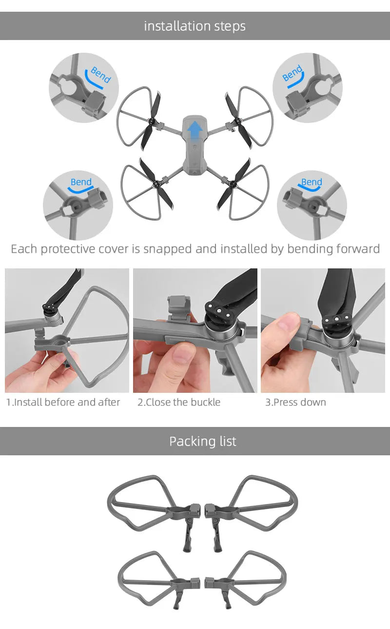 Propeller Guard for DJI Mavic Air 2/Air 2S , Quick Release Props Blade Wing Fan Cover for Air 2S Helice Protector Accessories