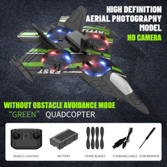 RC Aircraft with Camera Obstacle Avoidance Fighter 2.4G Airplane EPP Foam Plane Remote Control Helicopter Toys For Children Gift - Thedroneflight