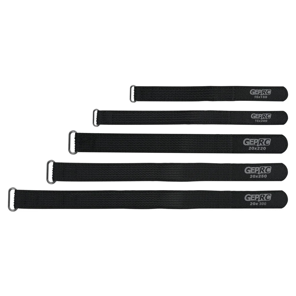 GEPRC Battery Black Strap 5PCS 15x150/15x200/20x220/20x250/20x300 MM - Thedroneflight