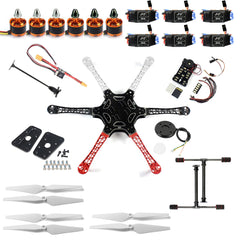 DIY F550 Hexacopter Drone Kit — 6-Axis, 550mm, 2212 920KV Motors, 9443 Props, 3–4S, 500g Payload, VTX, Optional Radio