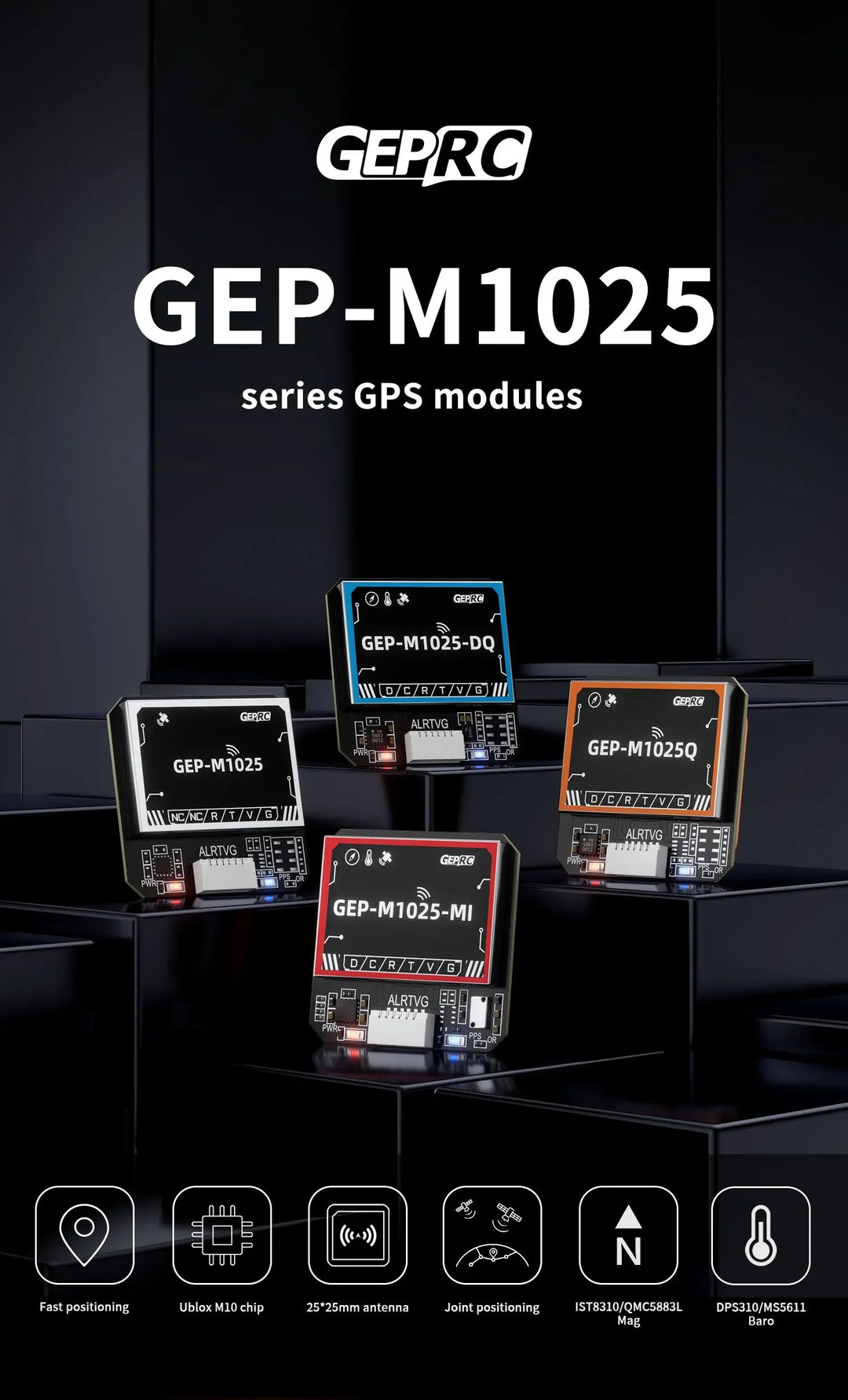 GEPRC GEP-M1025 Series GPS Module GEP-M1025 / GEP-M1025Q / GEP-M1025-DQ / GEP-M1025-MQ /GEP-M1025I /GEP-M1025-DI /GEP-M1025-MI - Thedroneflight