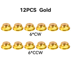 12pcs M5 Motor Screw Nuts Aluminum Alloy CW CCW Flange Nylon Insert Self-Locking Lock Nuts for RC FPV Racing Drone - Thedroneflight