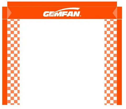 Gemfan 5 × 5 ft FPV Race Gate | Blue or Orange, No Frame