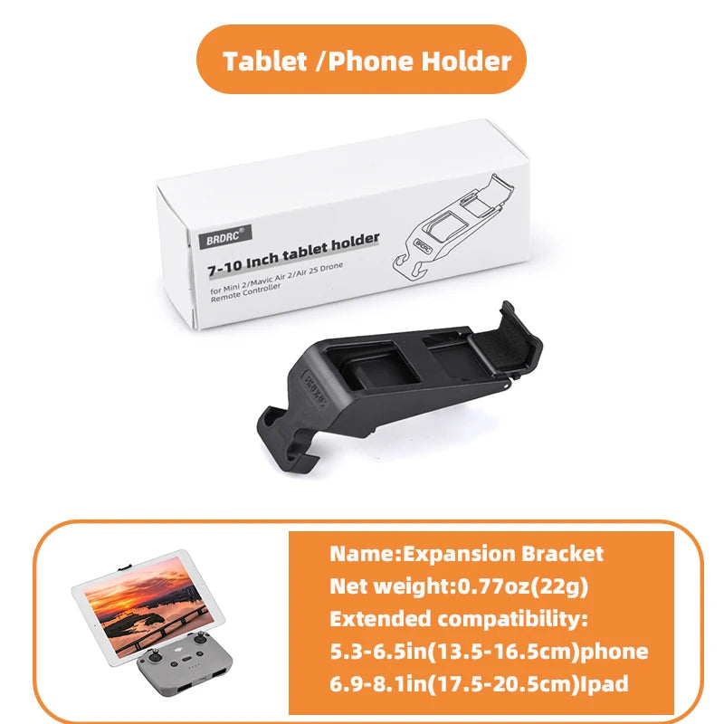 Expansion Bracket for DJI Mavic 3/Air 2S/Air 2/Mini 2/Mini 3 Pro/Air 3/Neo/Flip Drone Remote Control Tablet Holder Phone Holder