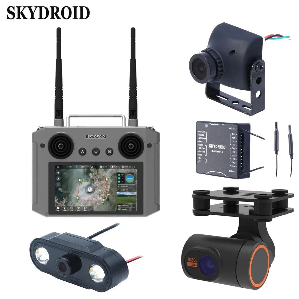 Skydroid H12 12-Channel 2.4GHz RC Transmitter — Snapdragon 625, 1080p Video, SDR, Multi-Platform - TheDroneFlight