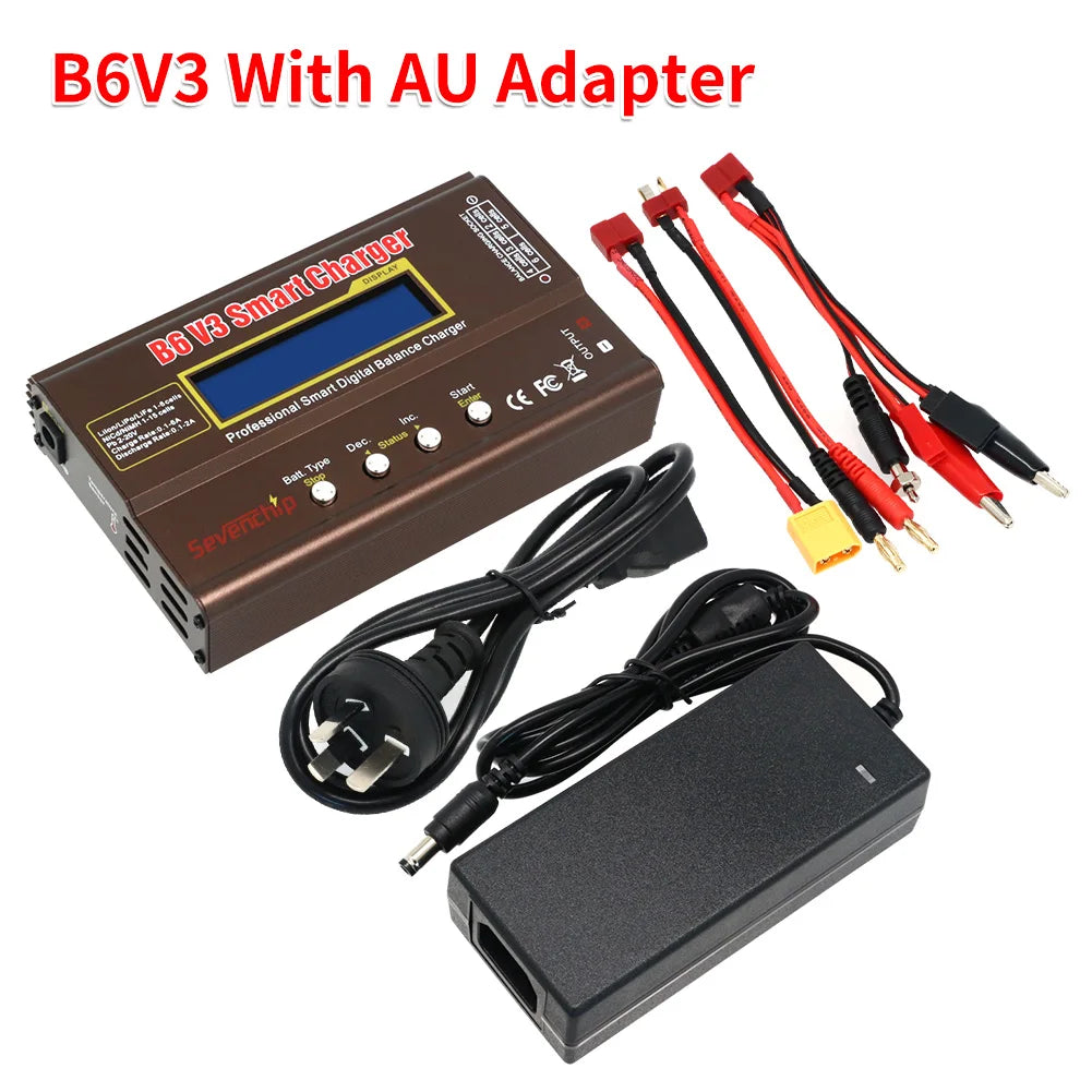 B6 V3 RC Balance Charger | 80W 6A & Power Adapter Options
