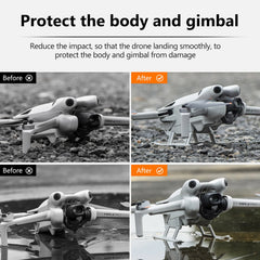 STARTRC Landing Gear for DJI Mini 4 Pro — Foldable, Quick-Release, 13g, ABS, 42mm Clearance, Slope Design, Sensor-Safe