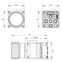 384x288 Infrared Thermal Camera - LWIR HDMI USB UVC Uncooled Industrial Thermal Imager 9.1mm Lens