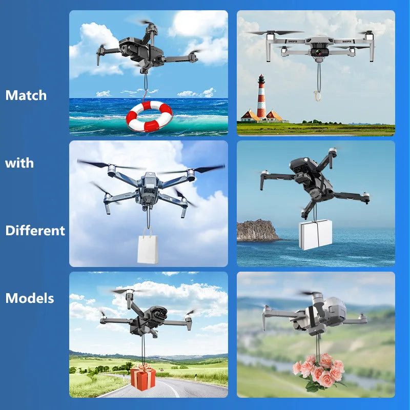 Airdrop System for DJI Mavic 3/2 Zoom AIR 2 Mini 3/Mini 4 Pro Drone Fishing Bait Wedding Ring Gift Deliver Life Rescue Thrower - Thedroneflight