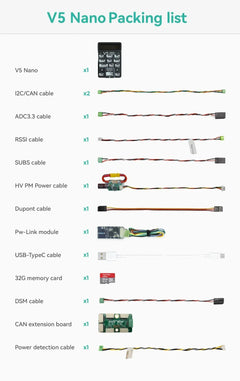 CUAV V5 Nano NEO V2 GPS Kit Metal Flight Control Controller FPV Copter Competition Parts for Ardupilot PX4 Drone