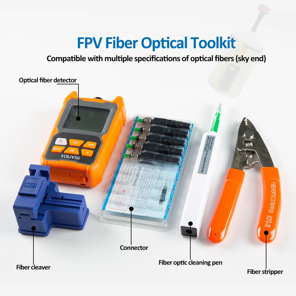 FPV Drone Optical Fiber Image Data Module 1km/2km/3km/5km/10km Anti-interference Relay Extender Optical Link Sky Up to 20km