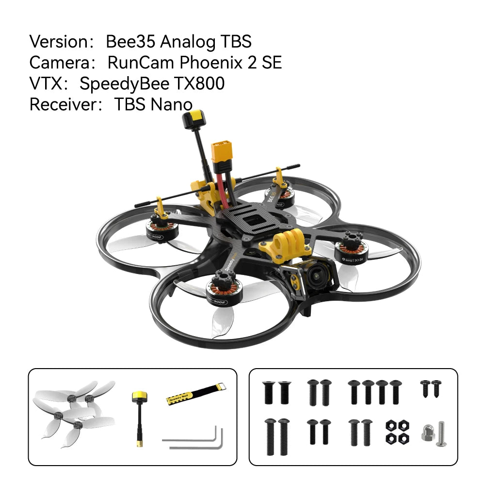 SpeedyBee Bee35 Pro 3.5" FPV Cinewhoop - DJI O3 6S ELRS