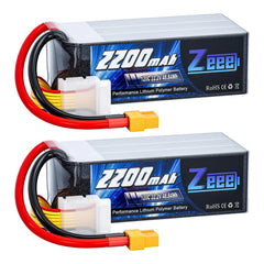 Zeee 6S 2200mAh LiPo Battery 22.2V 120C Softcase XT60 - RC Car Airplane FPV Drone Racing