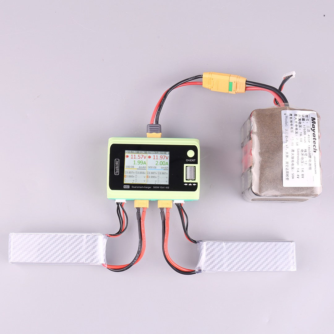 Toolkitrc M6d Summer Special Edition Balance Charger 6S Lithium Battery Dual-Channel 500W Model Aircraft UAV FPV