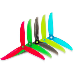 Gemfan Vanover 5136-3 5" 3-Blade PC FPV Propellers — 12 Pairs CW+CCW, M5, 4.3g, Racing & Freestyle, 6 Colors