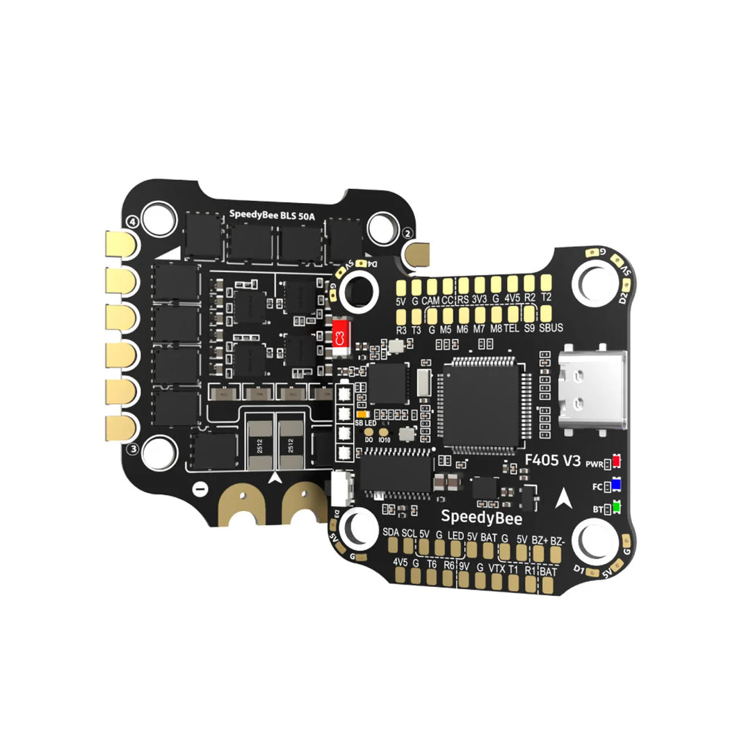 Speedybee F405 V3 50A Stack Fc Ecs Bmi270 30X30 Flight Controller Bls 4-In-1 Esc 3-6S Lipo For Rc Fpv Drone Runcam - Thedroneflight