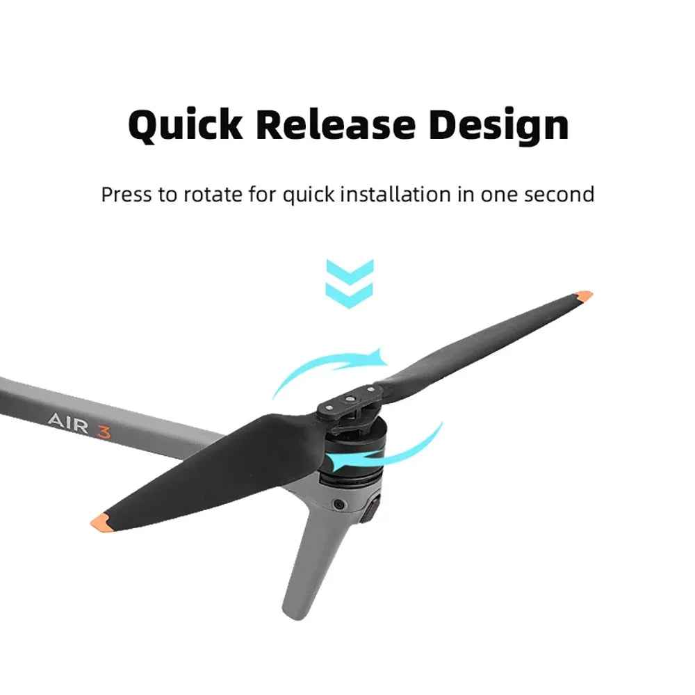 2/4 Pairs Low Noise 8747F Propeller Props for DJI Air 3 Drone Quick-Release Folding Blade Propellers Wing Accessories - Thedroneflight