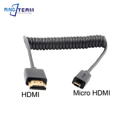 4K HDMI 2.0 Coiled Extension Cable — Male-to-Male, 60Hz, HDR, ARC | HDMI / Mini / Micro - TheDroneFlight