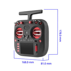 RadioMaster TX15 MAX dimension diagram: 168mm wide, 178mm high and 81mm deep
