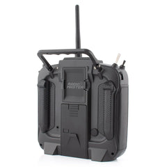 Black RadioMaster TX16S MKII MAX transmitter, rear view with carry handle