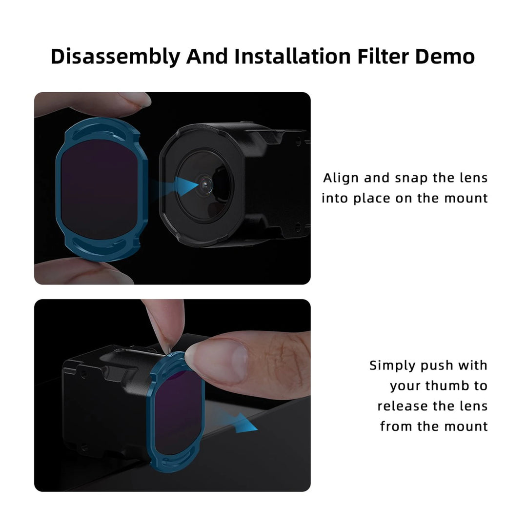GEPRC O4 Air Unit Pro Filter ND8/ND16/ND32/ND64/UV Glass ND Filter for O4 Air Unit Camera Len to Bright Light