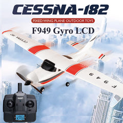 【C0】WLtoys 2.4G F949 LCD Version RC Airplane Cessna 182 3D6G 3Ch Fixed Wing Plane Outdoor Drone RTF With Gyroscope And Night - Thedroneflight