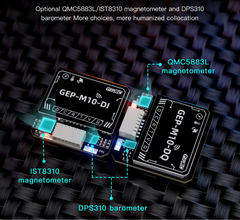 GEPRC GEP-M10 Series GPS Built-in Flash Chip QMC5883L Magnetometer DPS310 Barometer Accurate and Farad Capacitor for FPV Drone - Thedroneflight