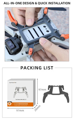 DJI Mini 2 SE Landing Gear - Height Extender Leg Protector for Mavic Mini
