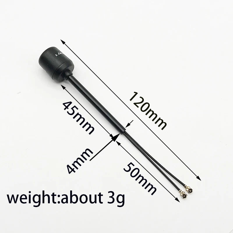 Dual-Band FPV Antenna for DJI O3 Air Unit — 2.4/5.8GHz, IPEX1, 120mm / 150mm - TheDroneFlight