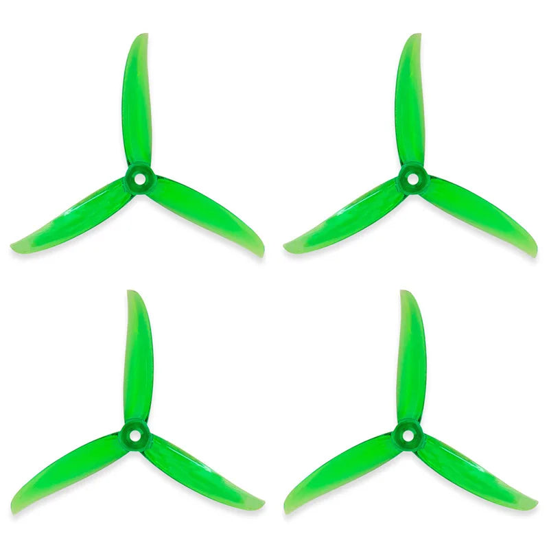 Gemfan Vanover 5136-3 5" 3-Blade PC FPV Propellers — 12 Pairs CW+CCW, M5, 4.3g, Racing & Freestyle, 6 Colors
